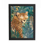 Cheetah In The Gold And Green Jungle Wall Art Print, thumbnail 4 of 6