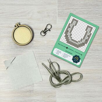 Wishing You Luck! Mini Matchbox Cross Stitch Kit, 4 of 7