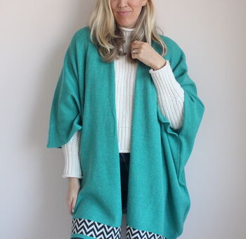Jade Knitted Blanket Cardigan, 4 of 6