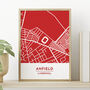 Personalised Map Print Of Any Football Stadium, thumbnail 1 of 9