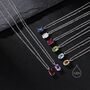 Tiny Genuine Pink Tourmaline Oval Pendant Necklace, thumbnail 3 of 12