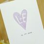 Personalised Hand Painted Heart Card, thumbnail 3 of 12