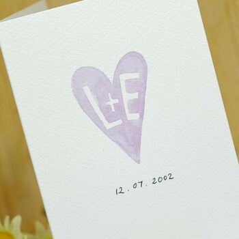 Personalised Hand Painted Heart Card, 3 of 12