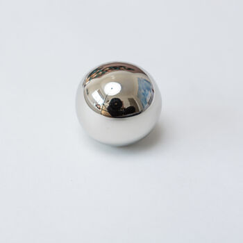 Solid Brass Cylindrical Knob Nickel Finish, 4 of 4