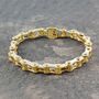 Gold Men's Sterling Silver Bike Chain Bracelet, thumbnail 2 of 6