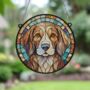 Beagle Stained Glass Effect Suncatcher, thumbnail 2 of 3