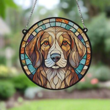 Beagle Stained Glass Effect Suncatcher, 2 of 3