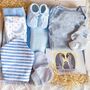 Luxury Hygge Blue Baby Letterbox Hamper, thumbnail 1 of 6