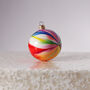 Christmas Marble Effect Bauble, 8cm Multi, thumbnail 1 of 2