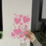 Plaque Hearts Clear Acrylic Vinyl Decor, thumbnail 5 of 7