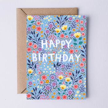 A Pack Of Four Floral Birthday Cards For Women, 5 of 6