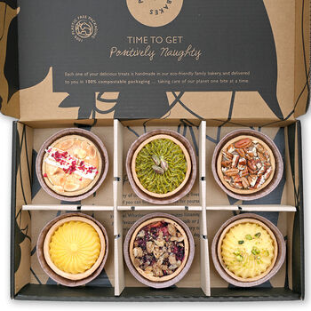 Birthday Luxury Tart Selection Box Six Tarts Vegan, Gluten Free, Dairy Free, Eggless, 2 of 3