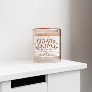 Cigar Lounge Luxury Soy Candle – Tobacco, Leather And Amber, 3 of 7