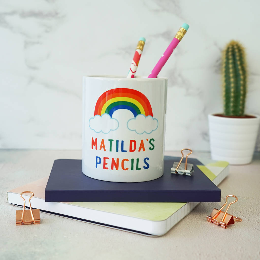 Personalised Rainbow Pencil Pot, 1 of 3