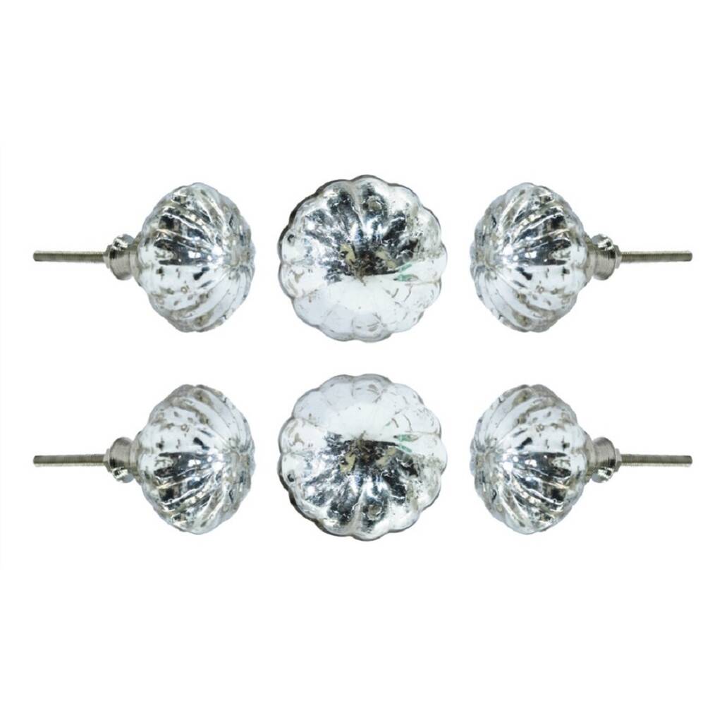 Mirror Glass Knob Gludecca Set Of Six By TrincaFerro