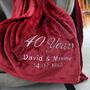 Personalised Ruby Anniversary 40 Years Married Blanket, thumbnail 2 of 4