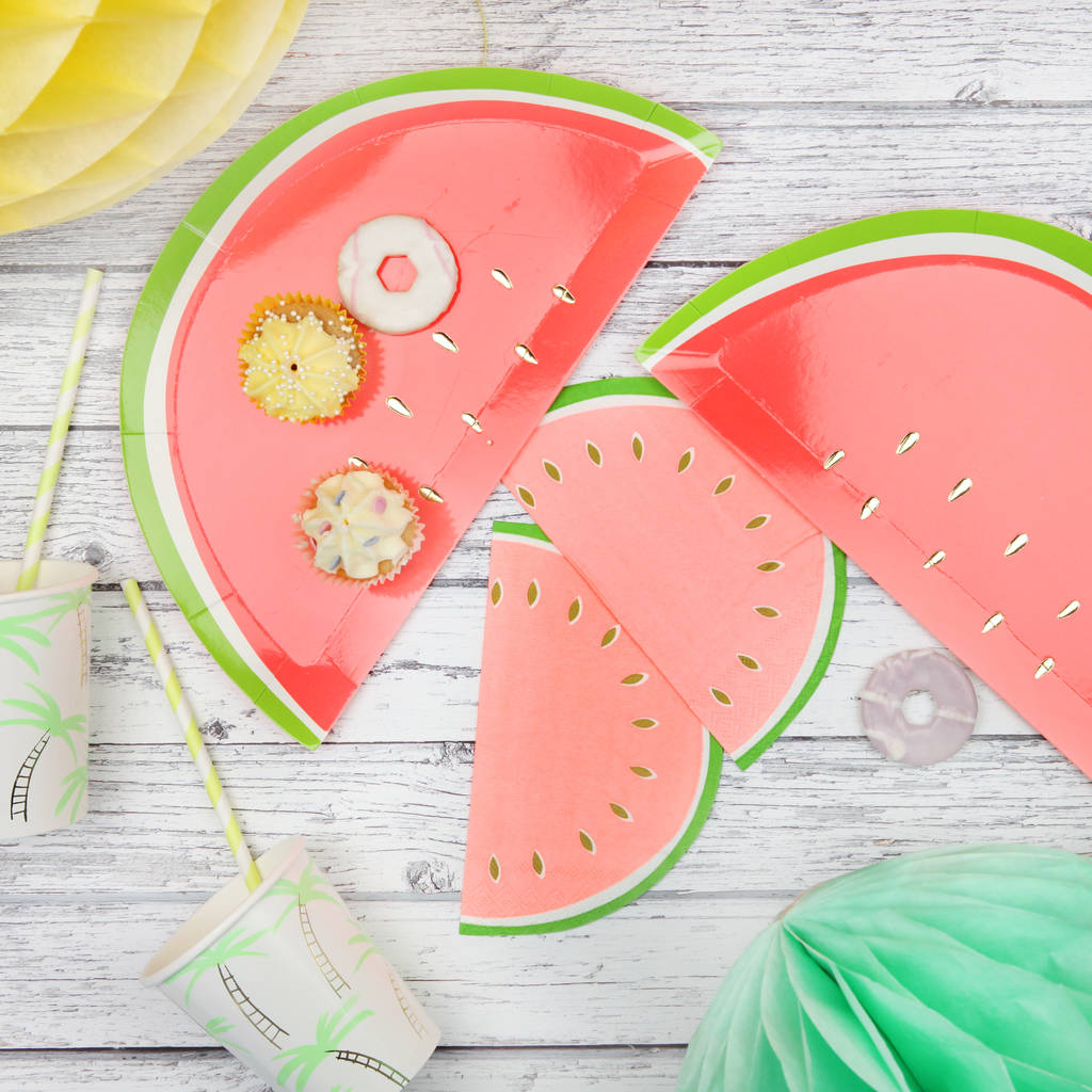 Tropical Watermelon Party Plates By Postbox Party | notonthehighstreet.com