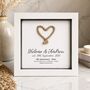 Personalised 4th Anniversary Gift Framed Linen Heart, thumbnail 3 of 12