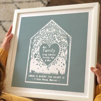 Personalised Family Heart Of The Home Framed Print, 3 of 7