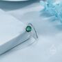 Sterling Silver One Carat Emerald Green Cz Ring, thumbnail 4 of 12