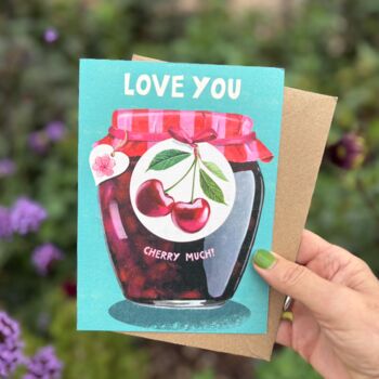 Cherry Love You Jam Jar Card, 2 of 3
