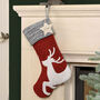 Personalised Reindeer Knit Christmas Stocking, thumbnail 1 of 4