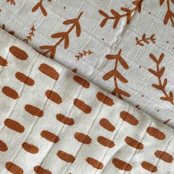 Spot Print Bamboo/Organic Cotton Muslin Swaddle, 5 of 5