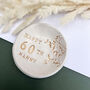 Milestone Birthday Nanny Gold And White Floral Ring Dish, thumbnail 1 of 6