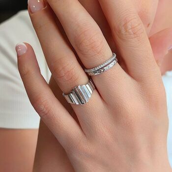 Multi Layered Bar Ring Sterling Silver, 4 of 8