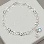 Sterling Silver 50th Bracelet With Birthstone, thumbnail 1 of 4