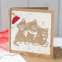 Handmade Recycled Eco Kitty Christmas Cards Range, thumbnail 7 of 12