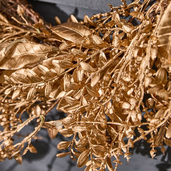 Metallic Magic Champagne Gold Christmas Wreath, 4 of 5