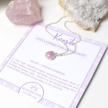 Kunzite Necklace Sterling Silver, Love And Serenity, 4 of 6
