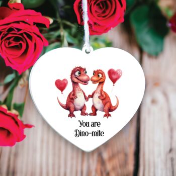 Personalised Dinosaur Valentine's Couple Gift B, 2 of 2