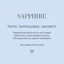 September Birthstone Sapphire Gold Plated Necklace, thumbnail 9 of 12