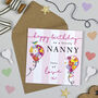 Blooming Balloon Nanny Birthday Card, thumbnail 1 of 2