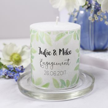 Engagement Personalised Patterned Candle, 5 of 10