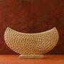 Crescent Travertine Textured Sculpture, thumbnail 1 of 2