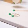 Green Onyx And Gold Fill Hoops, thumbnail 2 of 5