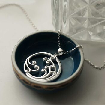Sterling Silver Wild Waves Necklace, 3 of 7