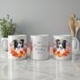 Personalised Dog Mug Border Collie In An Autumn Wreath, thumbnail 2 of 2