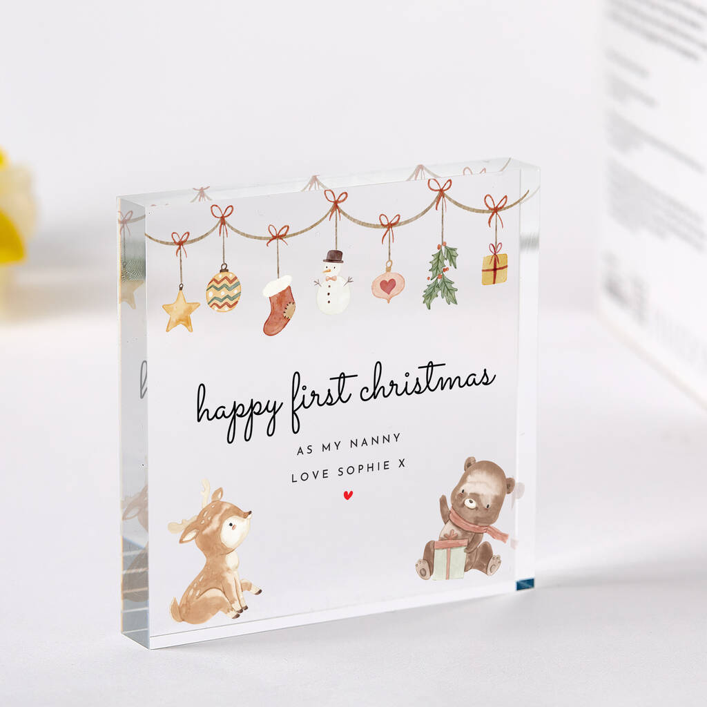 Personalised First Christmas Plaque From Baby Gift, 1 of 4