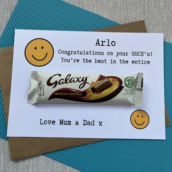 Exam Results A Level / Gcse Chocolate Galaxy Card, 5 of 5