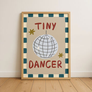 Tiny Dancer Discoball Kids Nursery Print, 4 of 6