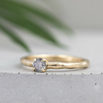 'Esme' Salt And Pepper Diamond Engagement Ring, 5 of 9