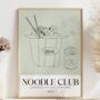 Noodle Club Print Food Wall Art, thumbnail 7 of 7
