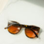 Brown Tortoise Shell Gold Rim Cat Eye Sunglasses, thumbnail 5 of 6