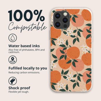 Orange Blossom Biodegradable Phone Case, 2 of 8