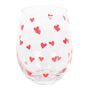 Heart Print Stemless Glass, thumbnail 4 of 4