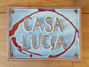Stoneware House Signs Hand Made To Commission, 6 of 9